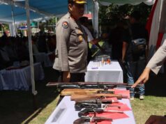 15 Pucuk Senjata Api di Bima Dimusnahkan