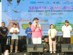 Rangkaian HUT, Ribuan Murid Ikut Senam Gemilang