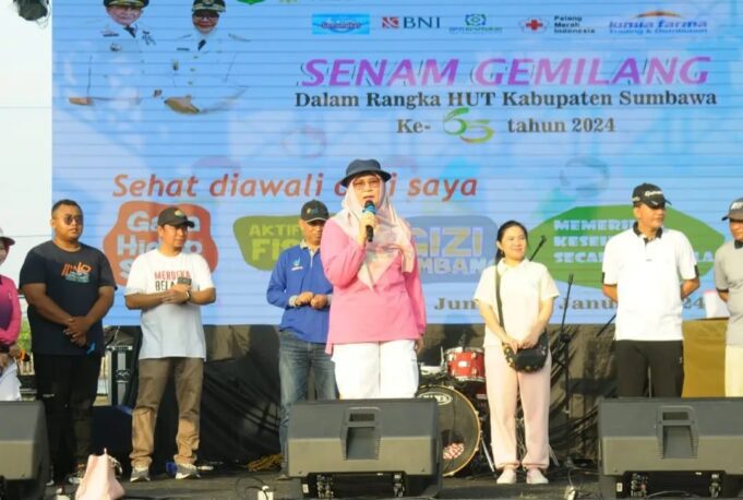 Rangkaian HUT, Ribuan Murid Ikut Senam Gemilang