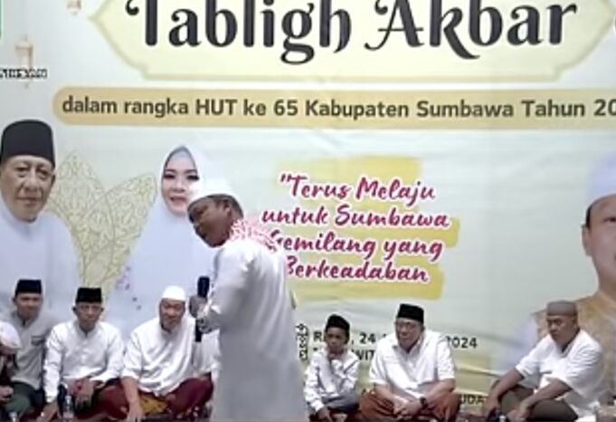 HMS Ikuti Tabligh Akbar HUT ke-65 Kabupaten Sumbawa, Ustadz Das’ad Latif Minta Jaga Persatuan Meski Beda Pilihan Politik