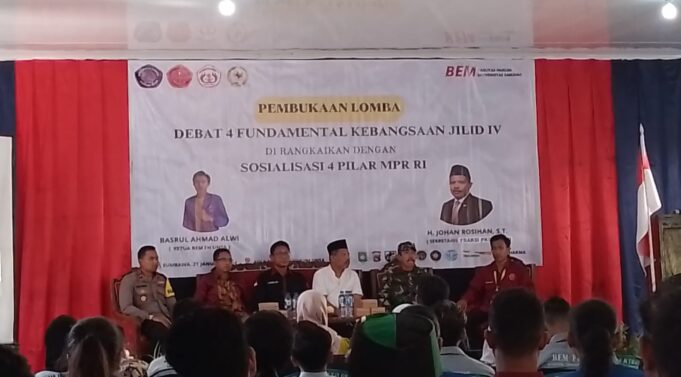 BEM Fakultas Hukum UNSA Bersama Fraksi PKS MPR-RI Sosialisasi 4 Pilar MPR RI dan Debat 4 Fundamental Kebangsaan
