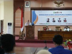 Buka Sosialisasi dan Deklarasi Pemilu Damai, Wabup: Pemilu Moment Sakral