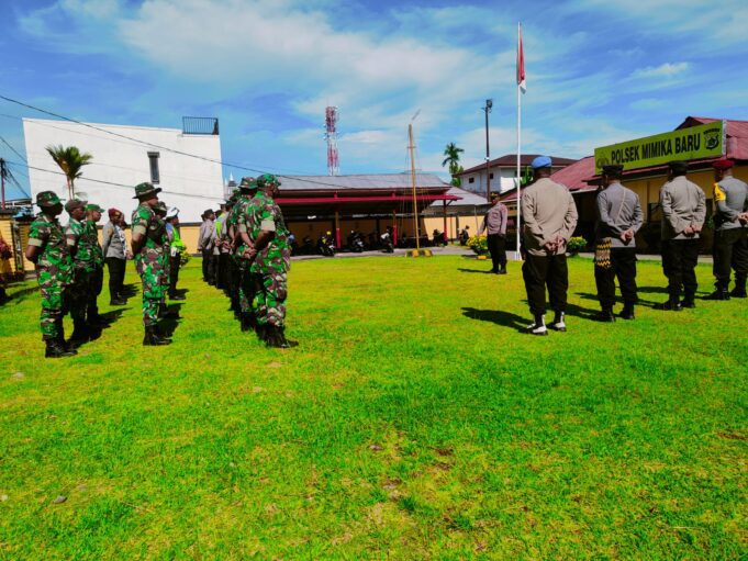 Personel Kodim 1710/Mimika Gelar Patroli Secara Rutin Serta Bersama Polri Amankan Lokasi Rawan Gangguan Kamtibmas Pasca Pemilu 2024