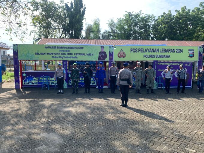 Amankan Perayaan Idul Fitri 1445 H, Polres Sumbawa Dirikan 2 Pos Pam Dan 1 Pos Yan