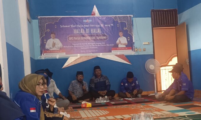 Silaturahmi Usai Ramadhan, DPC Demokrat Sumbawa Gelar Halal Bihalal