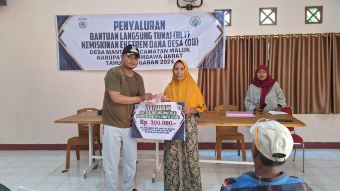Pemdes Mantun Serahkan BLT DD Tahap Pertama