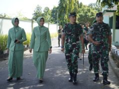 Pangdam IX/Udayana Beserta Istri Gelar Kunjungan Perdana ke Korem 162/WB