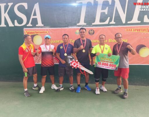 Kejuaraan Turnamen Tennis Kajati Cup 2024, Korem 162/WB Raih Juara Satu