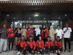 Berlaga di Kejurnas Junior, Wabup Lepas Atlet Panahan Sumbawa