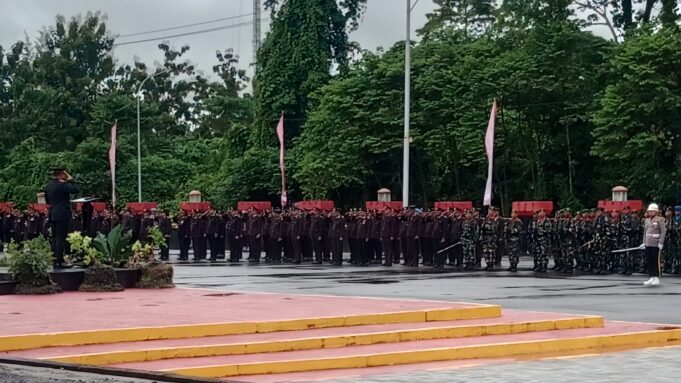 Dandim 1710/Mimika Hadiri Upacara HUT Bhayangkara Ke-78 Tahun 2024