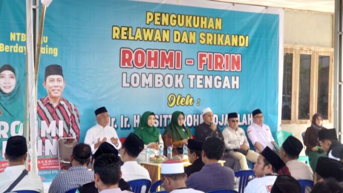 Relawan dan Posko Pemenangan Rohmi-Firin Dikukuhkan di Loteng