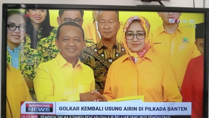 Golkar Kembali Calonkan Airin di Pilkada Banten