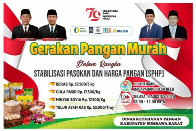 Ketahanan Pangan KSB Gelar Gerakan Pangan Murah di 8 Kecamatan