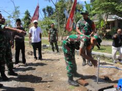 TMMD ke-121 Kodim 1615/Lotim Bantu Masyarakat Atasi Kesulitan Air Bersih