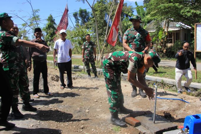 TMMD ke-121 Kodim 1615/Lotim Bantu Masyarakat Atasi Kesulitan Air Bersih