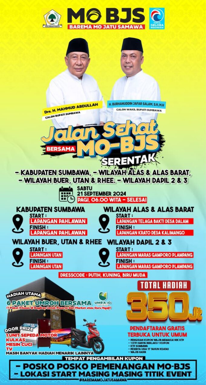 Ayo Ikuti Jalan Sehat Mo – BJS ‘Barema Mo Jatu Samawa’