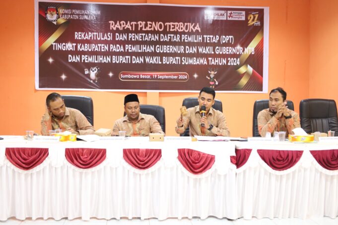 KPU Sumbawa Tetapkan 374.351 DPT Untuk Pilkada 2024