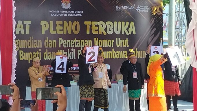 Ini Nomor Urut Paslon Untuk Pilkada Sumbawa 2024