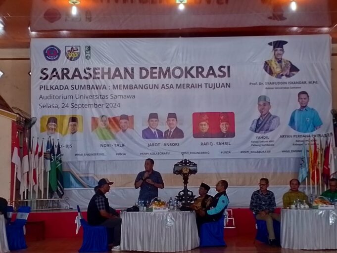 Sarasehan Demokrasi di UNSA, BJS Beber Semangat “Barema Mo Jatu Samawa”