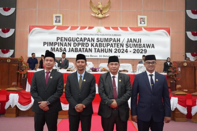 Unsur Pimpinan Definitif Dilantik, Ketua DPRD Sumbawa Ajak Laksanakan Tugas Penuh Integritas