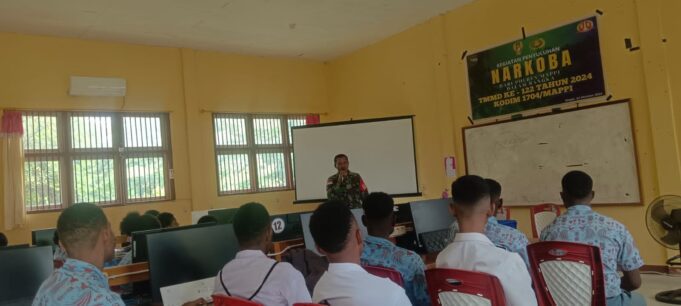 Kegiatan Penyuluhan Narkoba Polres Mappi Dalam Rangka TMMD Ke-122 Tahun 2024