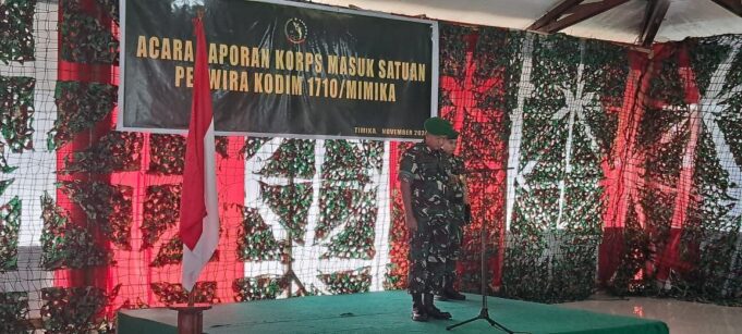 Dandim 1710/Mimika Pimpin Acara Korps Raport Masuk Satuan Perwira Kodim 1710/Mimika