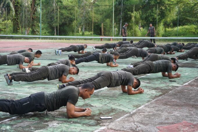 Jaga Kesehatan Tubuh, Prajurit Korem 012/TU Laksanakan Olahraga Bersama