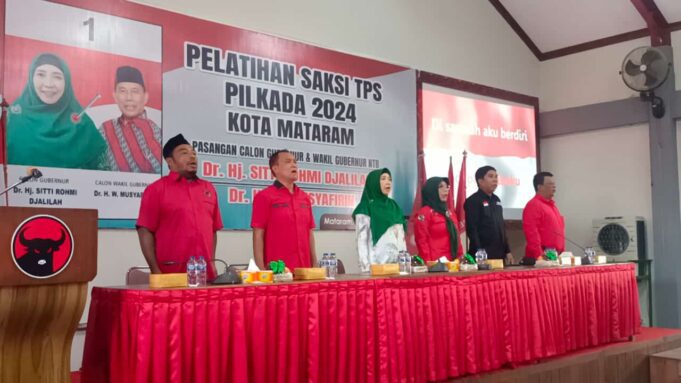 Kawal Kemenangan Rohmi-Firin, PDIP Kota Mataram Latih Ratusan Saksi dan Koordinator