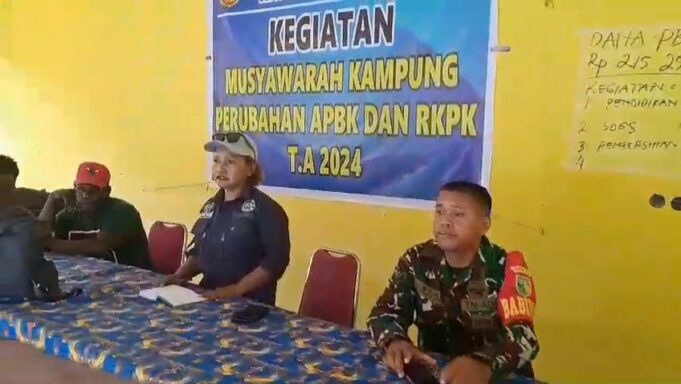 Babinsa Koramil 1710-07/Mapurujaya Hadiri Musrenbang Kampung Tipuka