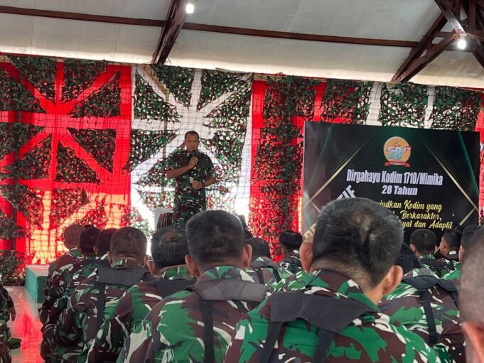 Bentuk Sikap Prajurit Yang Berdisiplin, Dandim 1710/Mimika Beri Pengarahan Kepada Segenap Prajurit dan PNS Kodim