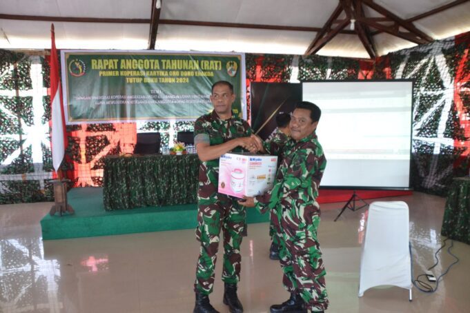 Primer Koperasi Kartika Oro Doro Enakoa Kodim 1710/Mimika Gelar Rapat Akhir Tahunan Tutup Buku 2024
