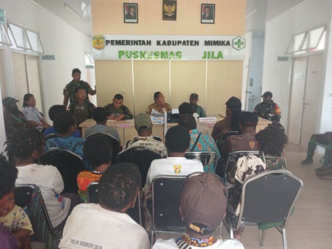 Babinsa Koramil Jila Hadiri Kegiatan Lokakarya Mini Lintas Sektoral Distrik Jila