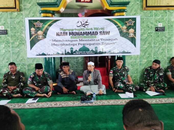 Kodim 1710/Mimika Gelar Peringatan Isra Mi’raj Nabi Muhammad SAW 1446 H