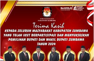 KPU Sumbawa Ucapkan Terima Kasih Atas Partisipasi Masyarakat di Pilkada 2024