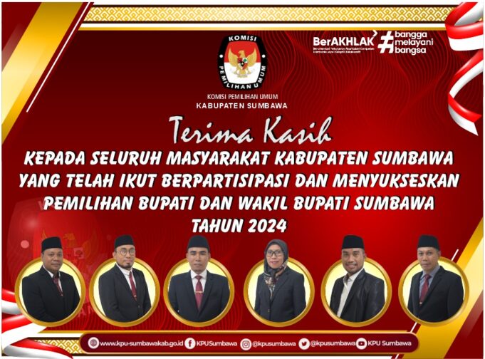 KPU Sumbawa Ucapkan Terima Kasih Atas Partisipasi Masyarakat di Pilkada 2024