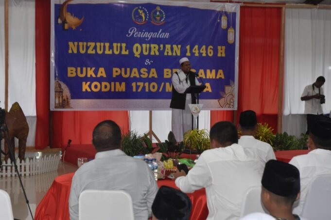 Peringatan Nuzulul Qur’an 1446 H, Dandim Mimika Santuni Anak Yatim