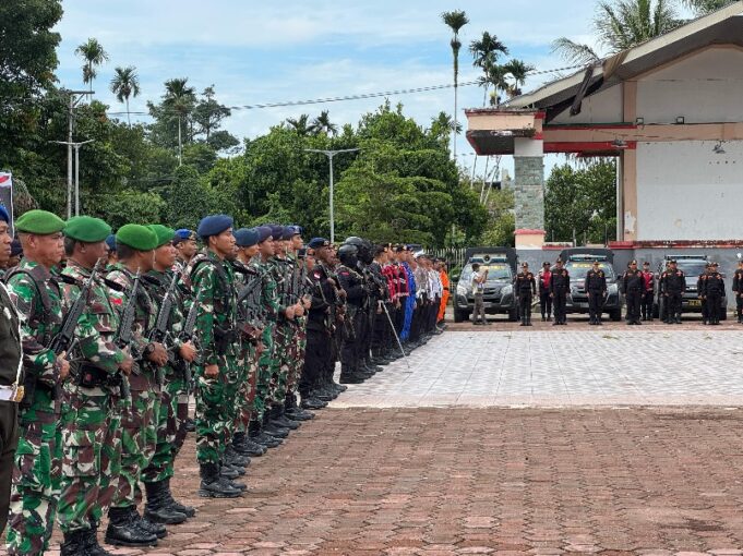 Jelang Hari Raya Idul Fitri 1446 H, Kodim 1710/Mimika Bersama Polres Mimika Gelar Apel Kesiapan Pengamanan Hari Raya 2025