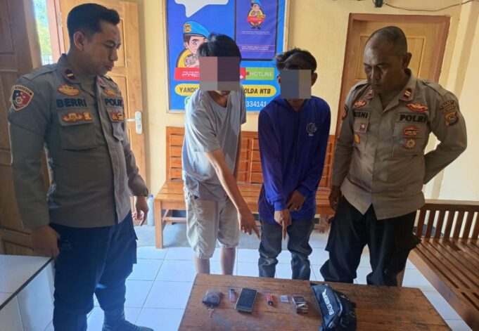 Curigai Mobil Pengangkut Air, Polsek Moyo Hilir Amankan Dua Orang Terkait Narkoba
