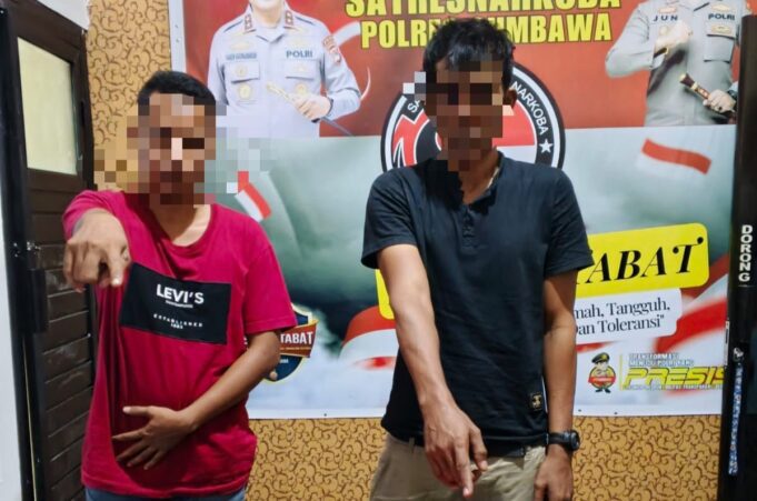 Sat Res Narkoba Polres Sumbawa Amankan 2 Terduga Pengguna Sabu