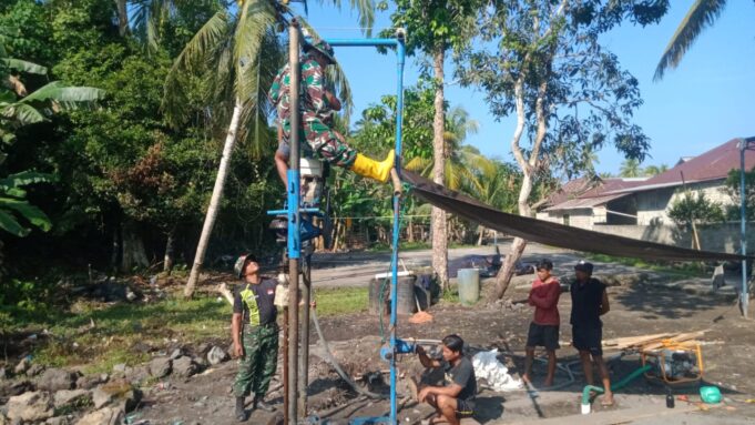 “Air Bersih untuk Masa Depan” Mengatasi Kesulitan Masyarakat Melalui Program TMMD Ke-124 Kodim 1501/Ternate