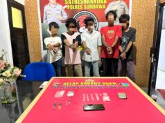 Gerebek Rumah Transaksi Sabu, 5 Pemuda Diringkus