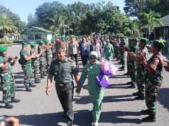 Kodim 1607/Sumbawa Gelar Penyambutan Dandim Baru, Letkol Kav Basofi Cahyowibowo