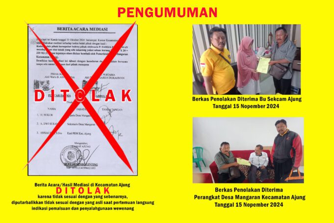 Tak sesuai Fakta Berita Acara Mediasi Ditolak Ahli Waris