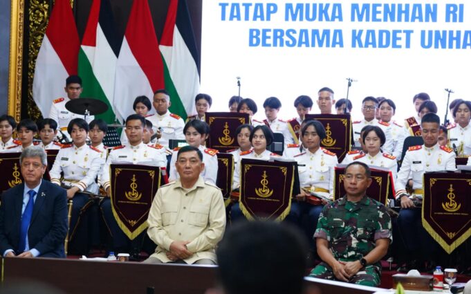 Panglima TNI Dampingi Menhan RI Beri Arahan Kadet Unhan Asal Palestina