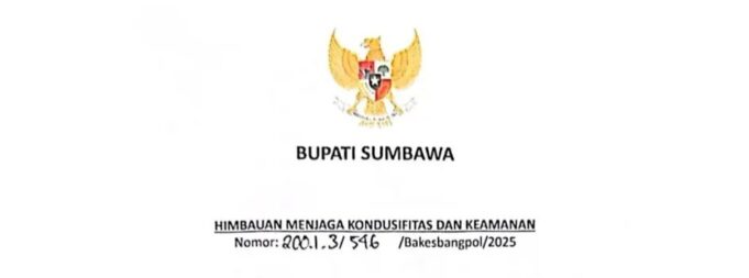 Bupati Sumbawa Himbau Masyarakat Jaga Kondusifitas dan Keamanan Daerah