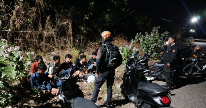 Hendak Balap Liar, Sekelompok Pemuda Diamankan Patroli Samapta Polres Sumbawa