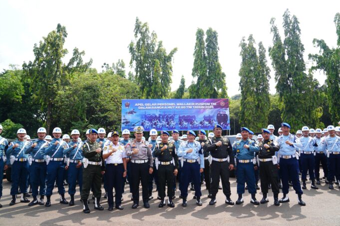 Puspom TNI Gelar Apel Personel Wallakir, Siap Amankan HUT Ke-80 TNI