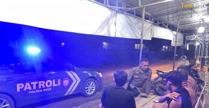 Polsek Rhee Gelar Patroli Blue Light dan KRYD, Sasar 3C dan Premanisme