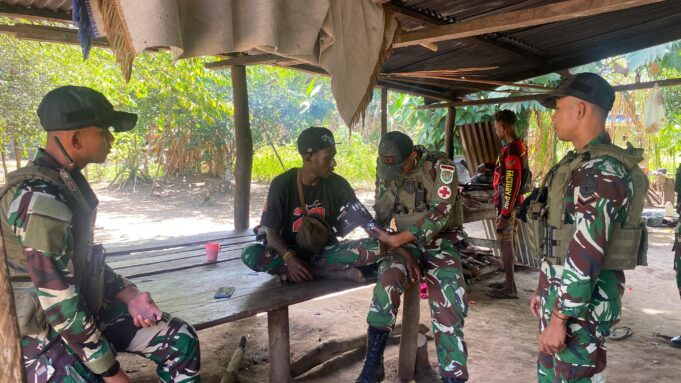 Menebar Kepedulian dari Perbatasan Papua, TNI Ajak Warga Hidup Sehat