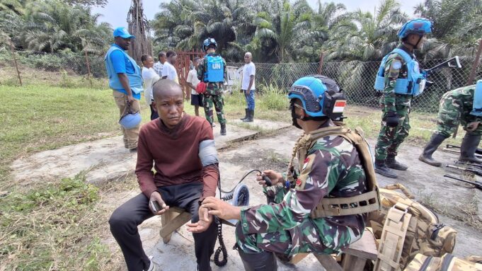 Satgas INDORDB XXXIX-G MONUSCO Kampanye Kesehatan di POB Komanda